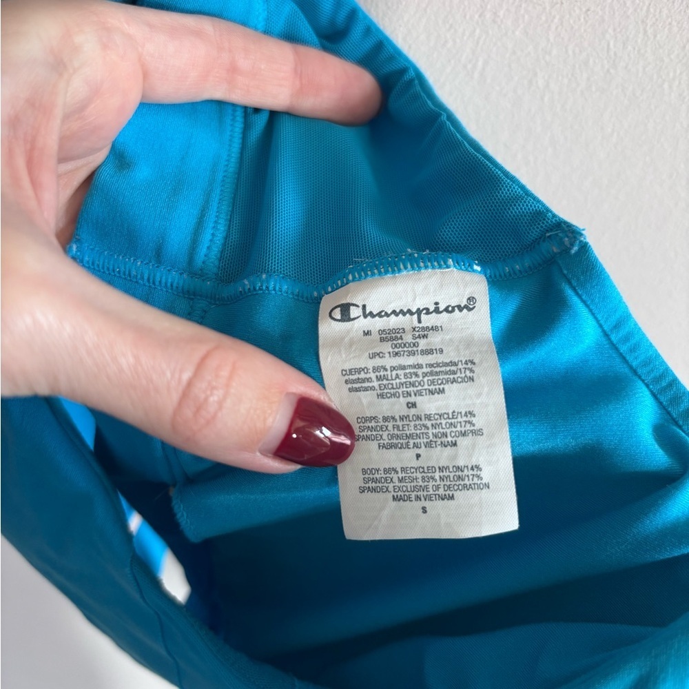 Champion Blue Adjustable-Strap Light Support Sports Bra - Picture 3 of 4